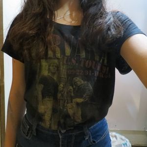 Nirvana graphic t-shirt.